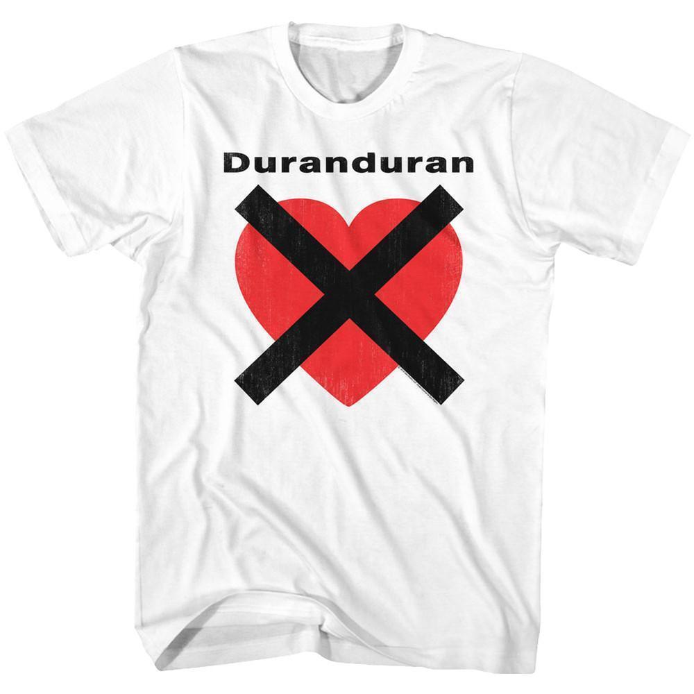 Duran Duran Heart X White Adult T Shirt